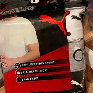 Men’s 3 pack Puma Large Classic fit crew neck tshirt pack